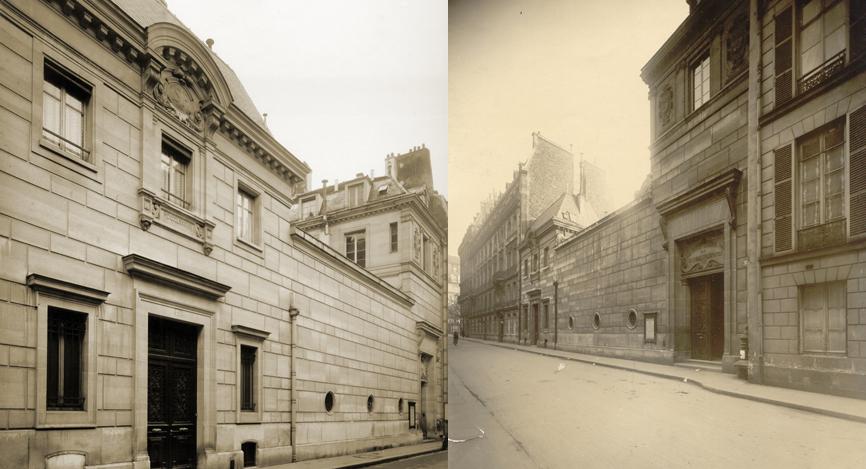 Façades d’époque (avant 1948) des 25, 27 et 29 rue Saint Guillaume